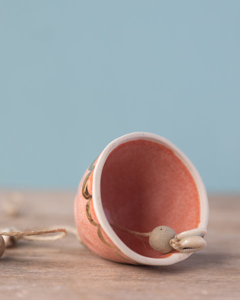 GOLD RAINBOW BELL - SANDY CLAY - PEACH GLAZE