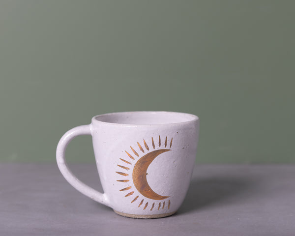 MOON SHINE MUG - GOLD - SANDY CLAY - S/M/L