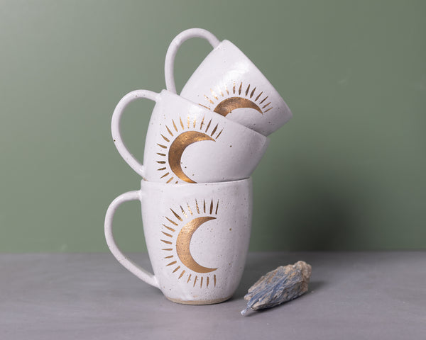 MOON SHINE MUG - GOLD - SANDY CLAY - S/M/L