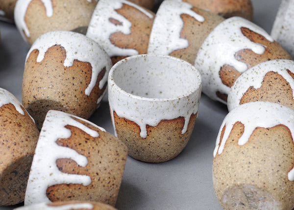 DRIBBLE CUP - HANDLESS - SPECKLED CLAY - SMALL