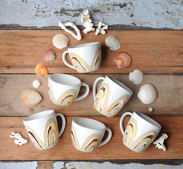 GOLD RAINBOW MUG - SANDY CLAY - S/M/L
