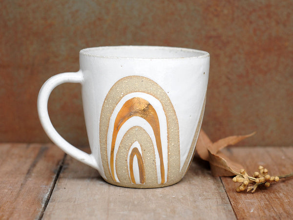GOLD RAINBOW MUG - SANDY CLAY - S/M/L
