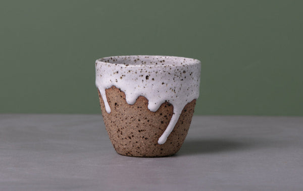DRIBBLE CUP - HANDLESS - SPECKLED CLAY - SMALL