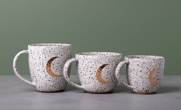 CRESCENT MOON MUG - SPECKLED CLAY - S/M/L