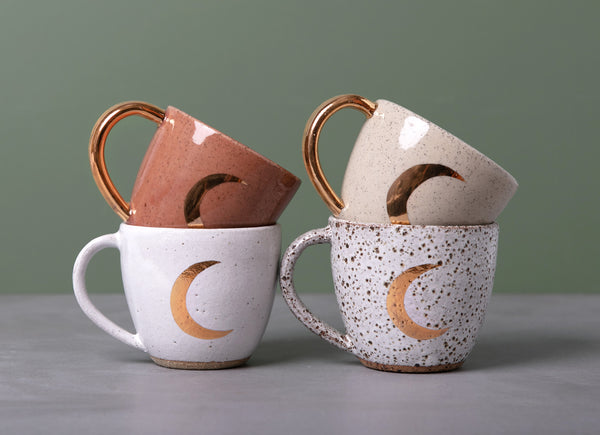 CRESCENT MOON MUG - SPECKLED CLAY - S/M/L