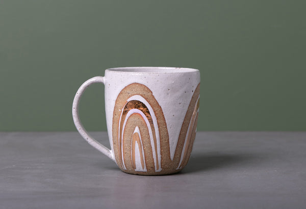 GOLD RAINBOW MUG - SANDY CLAY - S/M/L