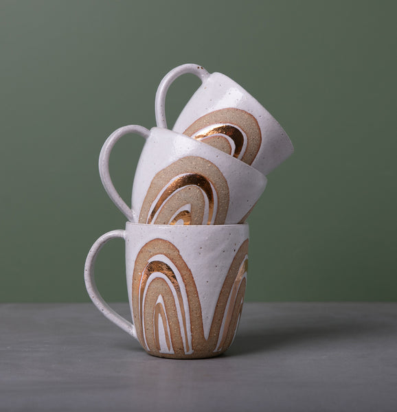 GOLD RAINBOW MUG - SANDY CLAY - S/M/L