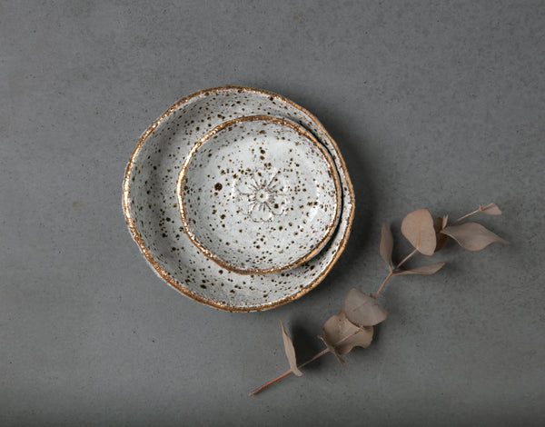 FLOWER BOWL - SPECKLED CLAY