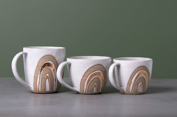 GOLD RAINBOW MUG - SANDY CLAY - S/M/L