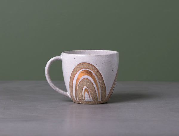 GOLD RAINBOW MUG - SANDY CLAY - S/M/L