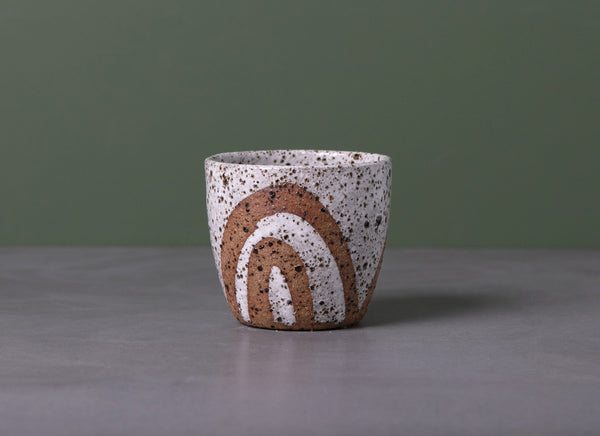 RAINBOW CUP - HANDLESS - SPECKLED CLAY - SMALL