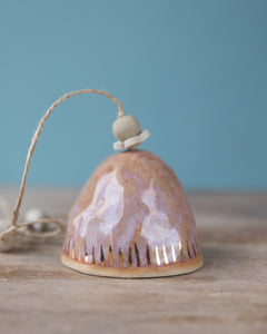 GOLD DASH BELL - SANDY CLAY - LILAC GLAZE