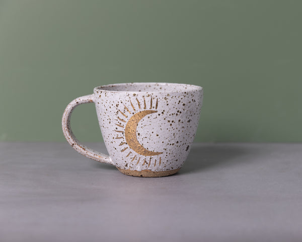 MOON SHINE MUG - GOLD - SPECKLED CLAY - S/M/L