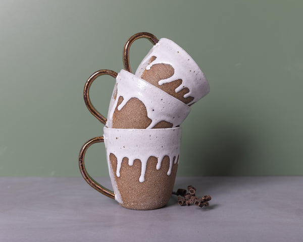 DRIBBLE MUG - COPPER - CHOCOLATE CLAY - S/M/L