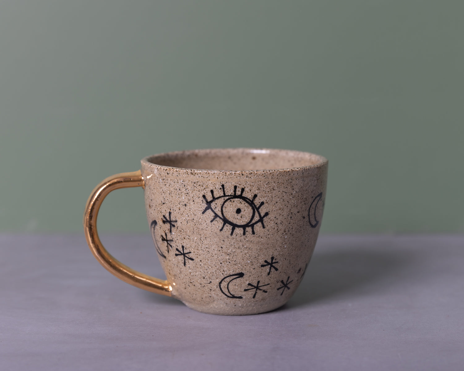 STARRY EYED MUG - SANDY CLAY - S/M/L