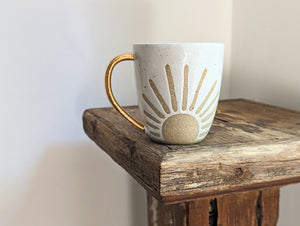 SUNRISE MUG - GOLD HANDLE - SANDY CLAY - S/M/L