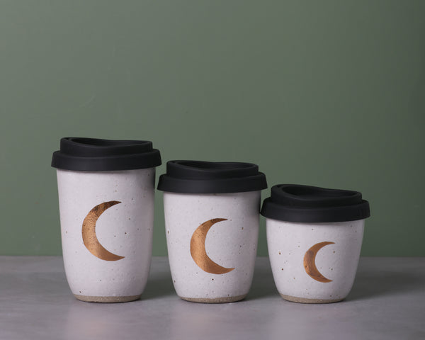 CRESCENT MOON EARTH CUP - GOLD - SANDY CLAY -  S/M/L