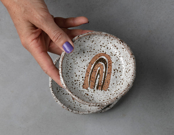 RAINBOW BOWL - SPECKLED CLAY