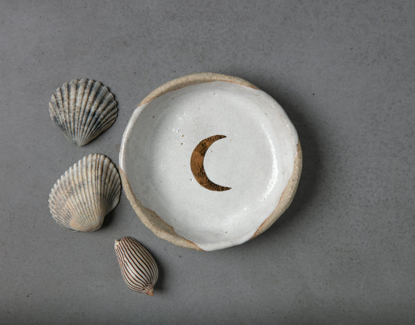 CRESCENT MOON BOWL - SANDY CLAY