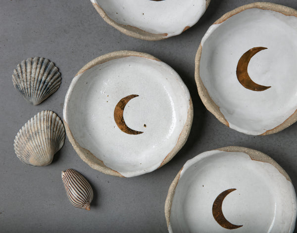 CRESCENT MOON BOWL - SANDY CLAY