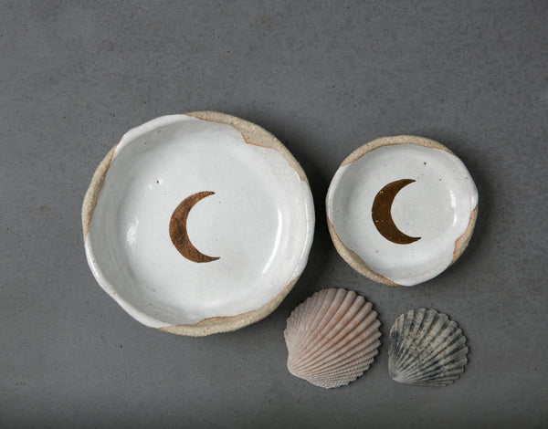 CRESCENT MOON BOWL - SANDY CLAY