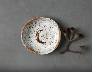 CRESCENT MOON BOWL - SPECKLED CLAY