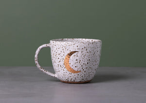 CRESCENT MOON MUG - SPECKLED CLAY - S/M/L
